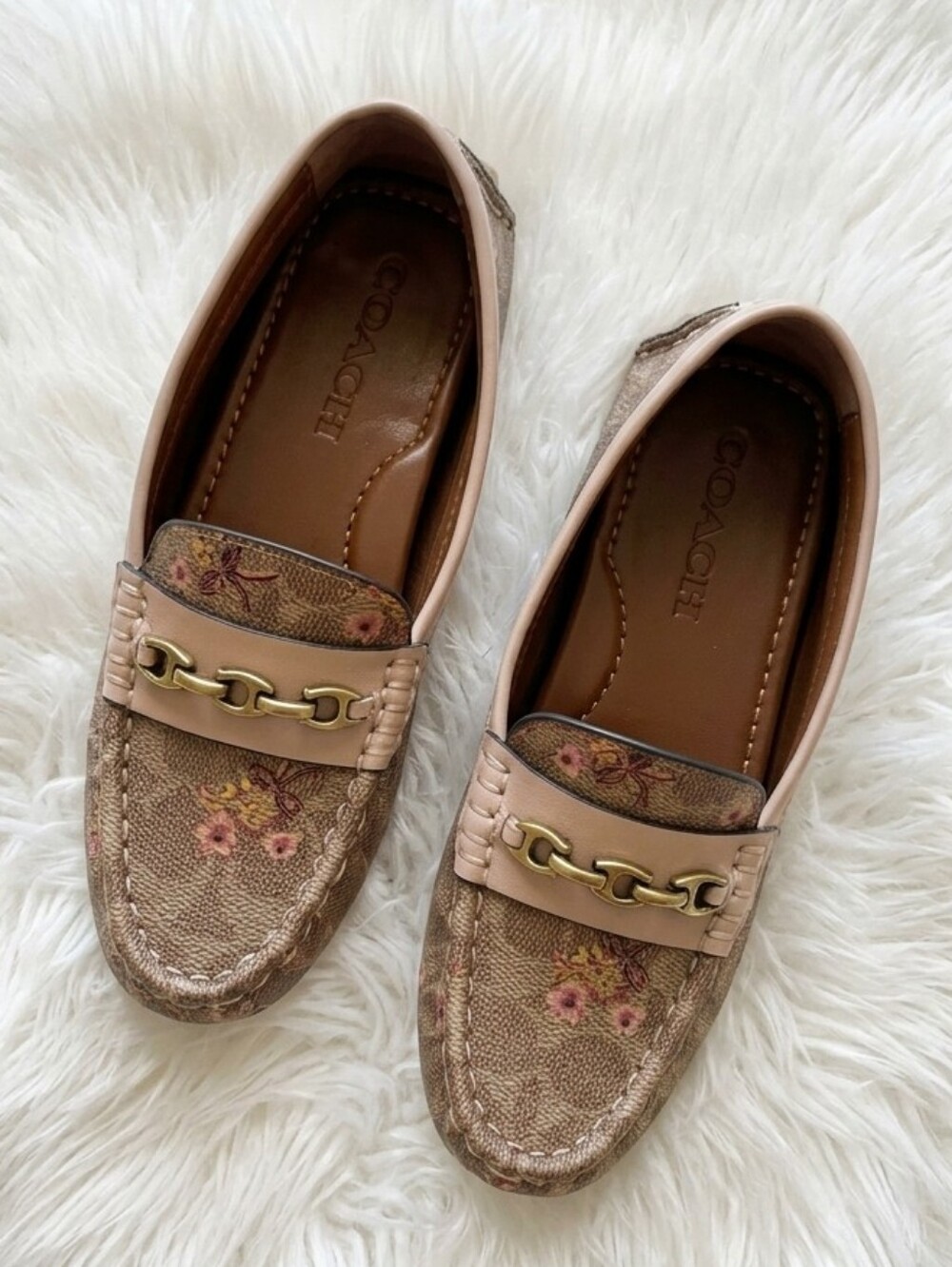 🌸 Coach Floral Crosby Driver Loafer Flats Shoes